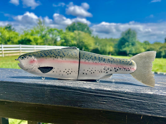 10" Pink Vein Rainbow Trout Handmade Swimbait