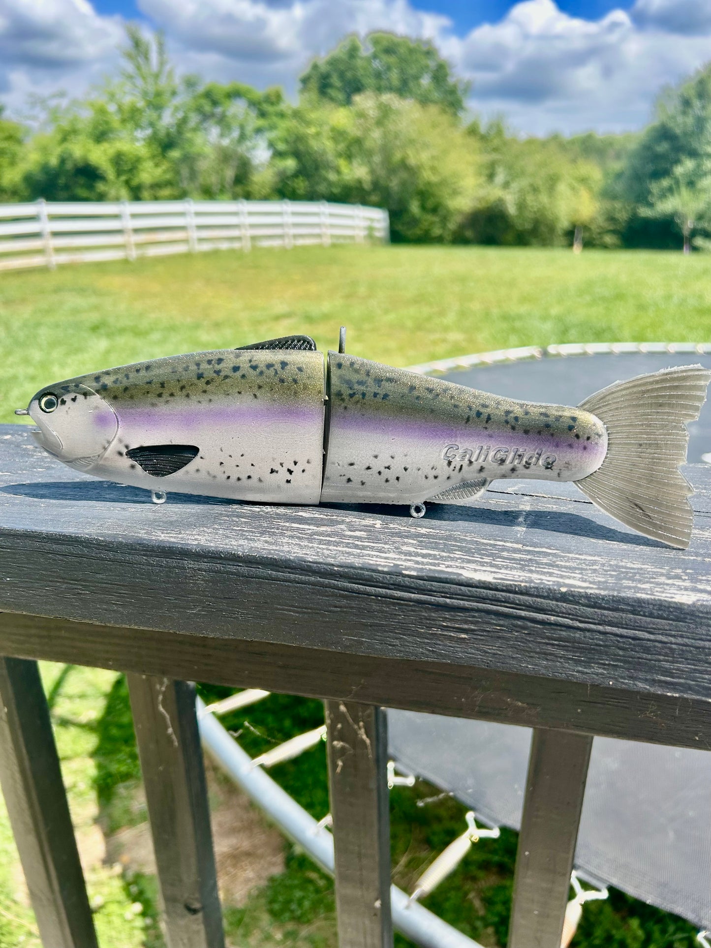 10" Purple Vein Rainbow Trout Handmade Swimbait