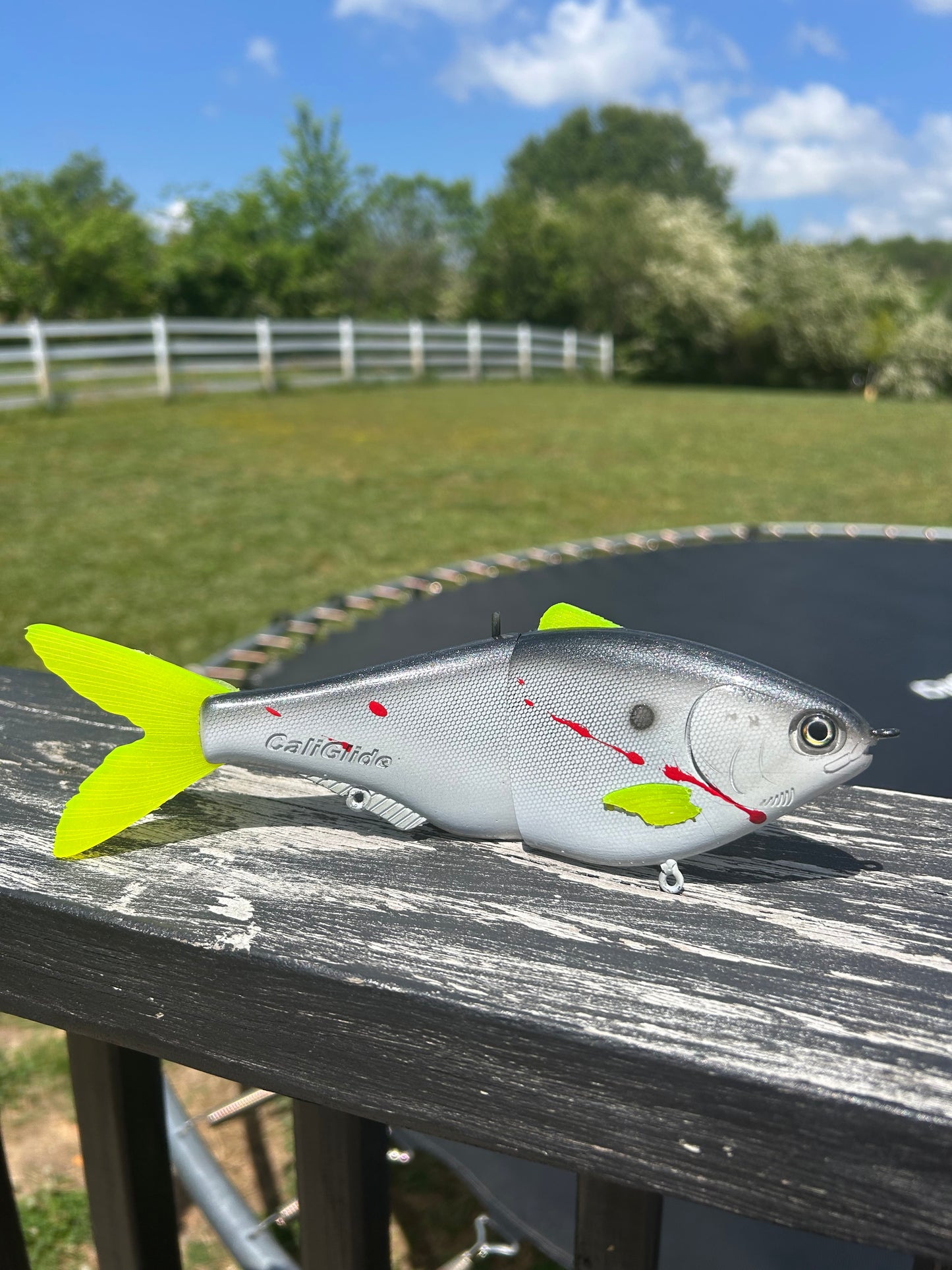 8.5" JMoney Chartreuse Gizzard Shad Handmade Swimbait