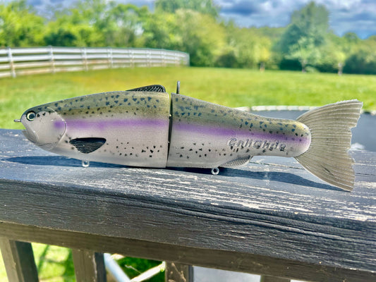 10" Purple Vein Rainbow Trout Handmade Swimbait