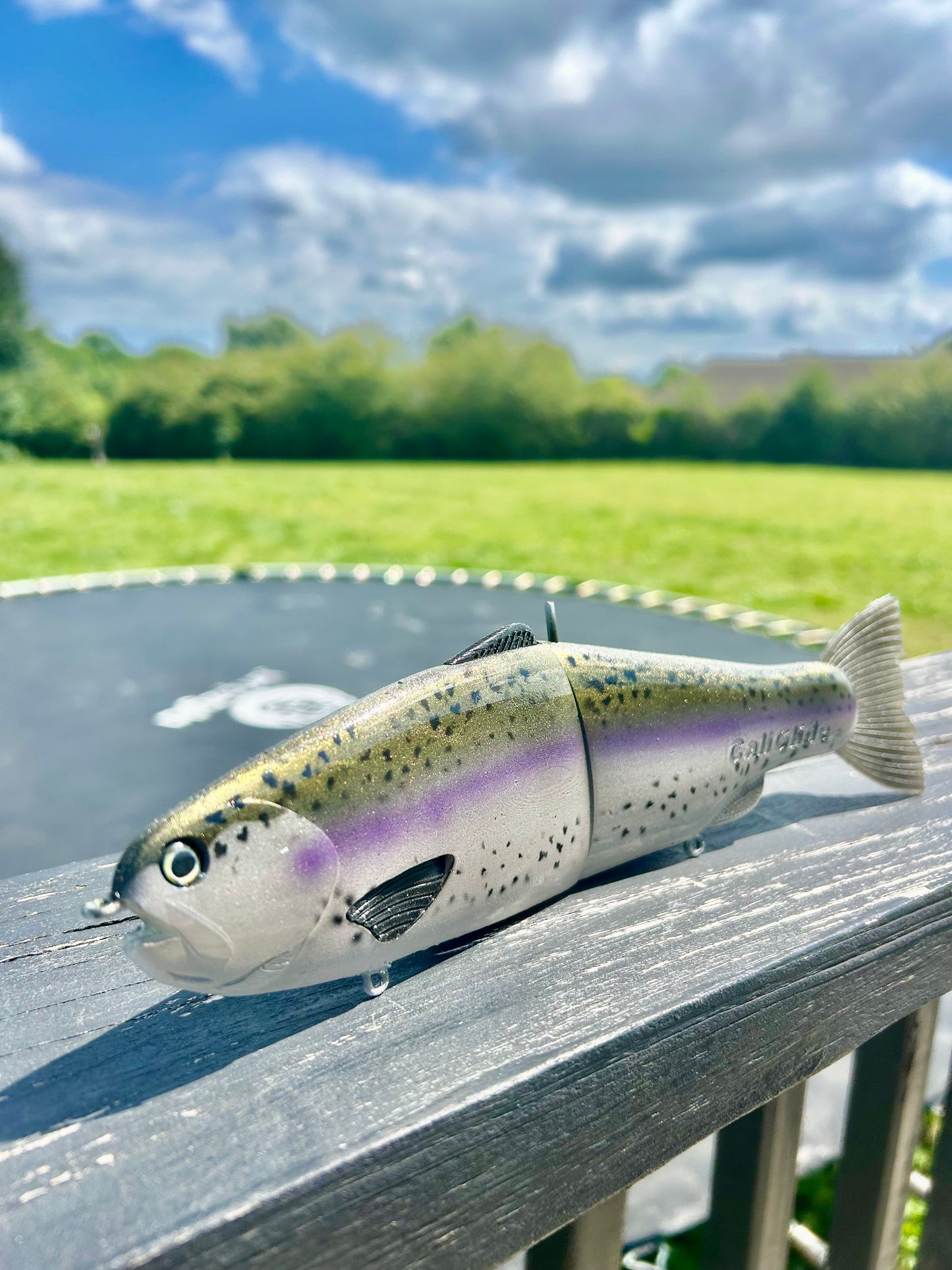 10" Purple Vein Rainbow Trout Handmade Swimbait