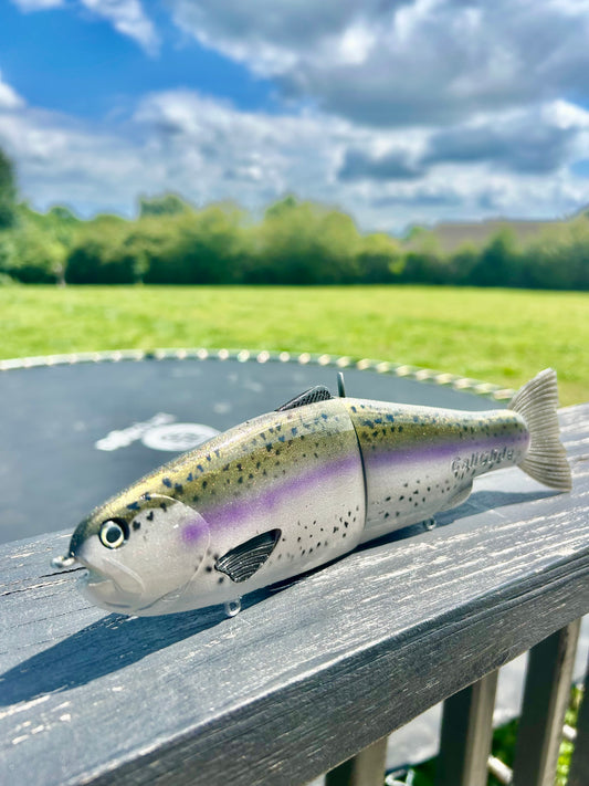 10" Purple Vein Rainbow Trout Handmade Swimbait