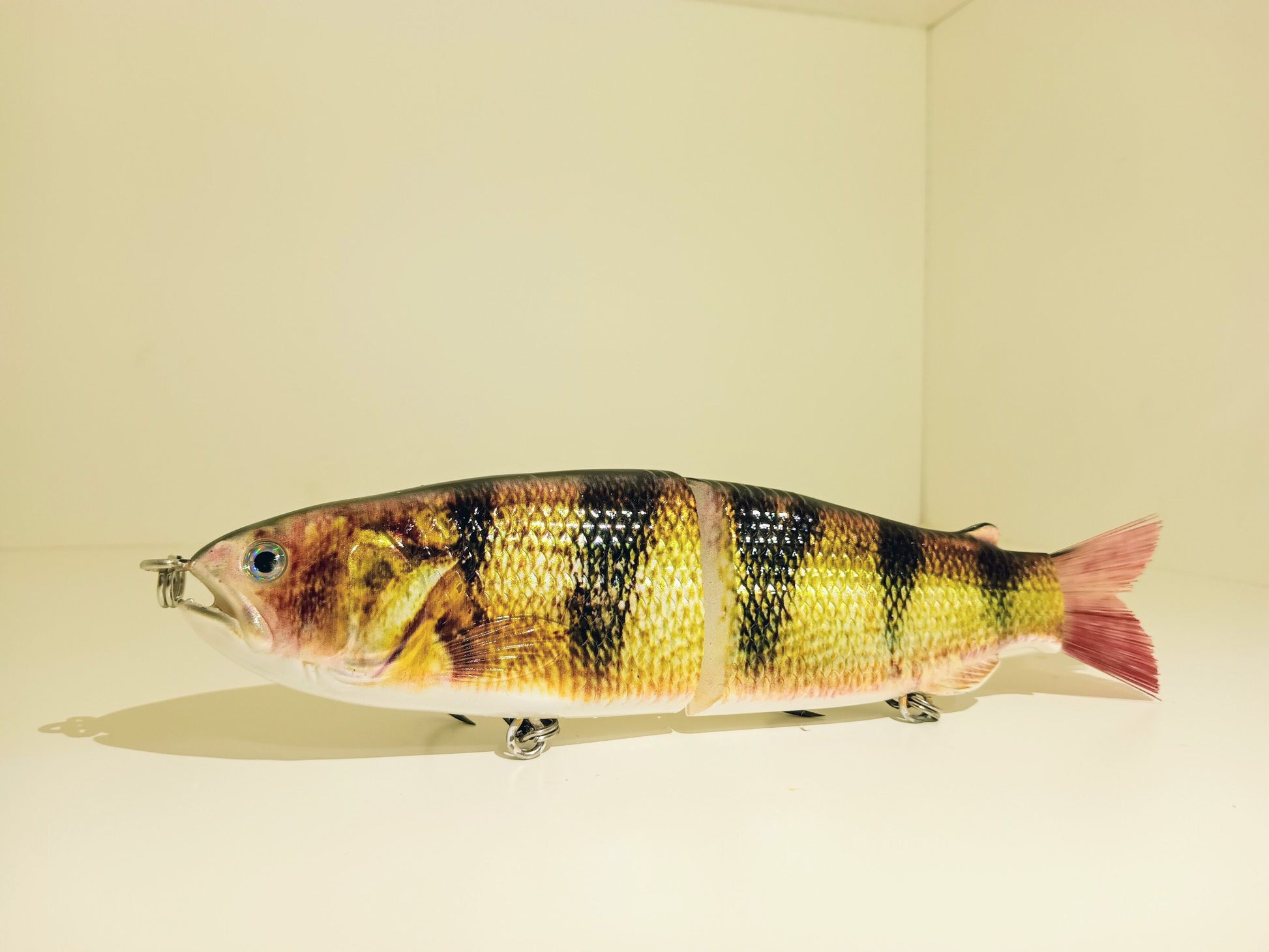 SLICKLINE 135 Jointed Minnow Swimbait Fishing Lure - Yellow Perch
